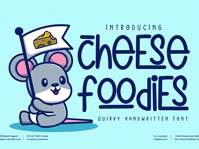 Cheese Foodies - Quirky Handwritten Font app branding design icon illustration logo minimal typography ui ux vector web