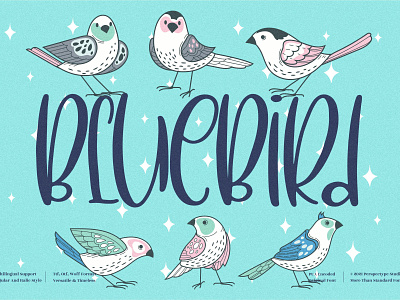 BlueBird - Quirky Handwritten Font app branding design icon illustration logo minimal typography ui ux vector web