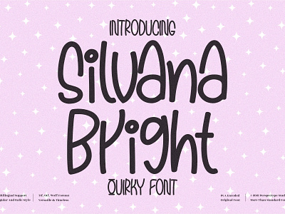 Silvana Bright - Quirky Handwritten Font animation app branding design icon illustration logo minimal typography ui ux vector web