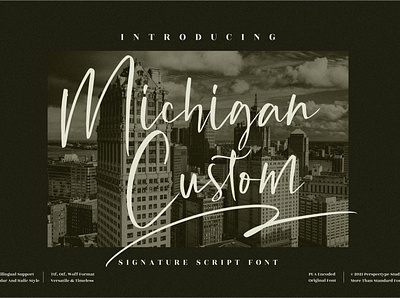 Michigan Custom - Signature Script Font app branding design icon illustration logo typography ui ux vector web