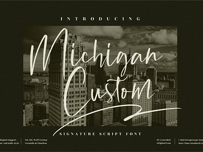 Michigan Custom - Signature Script Font