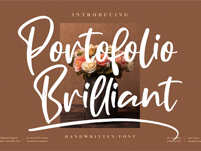 Portofolio Brilliant - Beautiful Handwritten Font app branding design icon illustration logo typography ui ux vector web