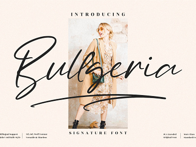 Bullgeria - Signature Script Font app branding design icon illustration logo typography ui ux vector web