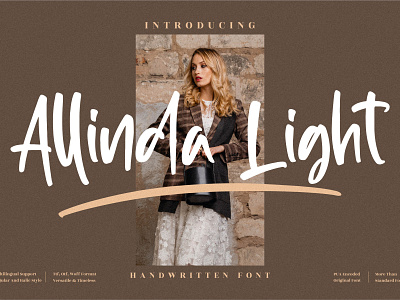 Allinda Light - Beautiful Handwritten Font app branding design icon illustration logo typography ui ux vector web