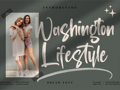 Washington Lifestyle - Handwritten Brush Font app branding design icon illustration logo typography ui ux vector web