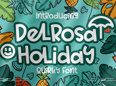 Delrosa Holiday - Quirky Handwritten Font app branding design icon illustration logo typography ui ux vector web
