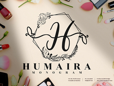 Humaira Monogram - Decorative Font animation app branding design icon illustration logo minimal typography ui ux vector web