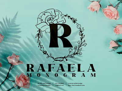 Rafaela Monogram - Decorative Font animation app branding design icon illustration logo minimal typography ui ux vector web