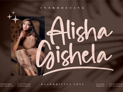 Alisha Gishela - Beautiful Handwritten Font 3d animation app branding design graphic design icon illustration logo motion graphics typography ui ux vector
