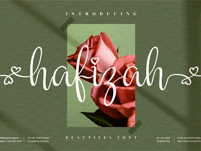 hafizah - Beautiful Script Font 3d animation app branding design graphic design icon illustration logo motion graphics typography ui ux vector