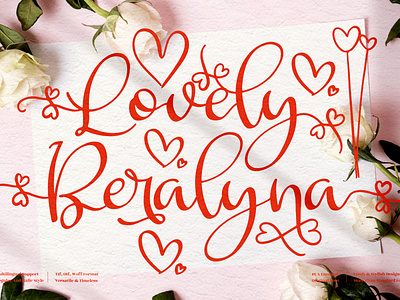 Lovely Beralyna - Beautiful Script Font 3d animation app branding design graphic design icon illustration logo motion graphics typography ui ux vector