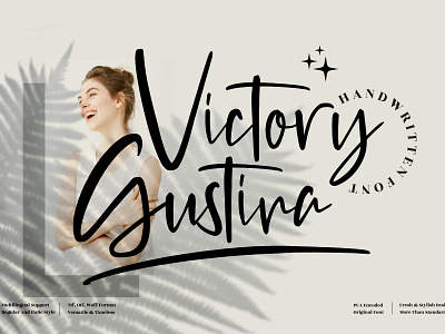 Victory Gustina - Beautiful Handwritten Font 3d animation app branding design graphic design icon illustration logo motion graphics typography ui ux vector