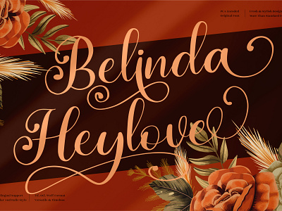 Belinda Heylove - Beautiful Script Font 3d animation app branding design graphic design icon illustration logo motion graphics typography