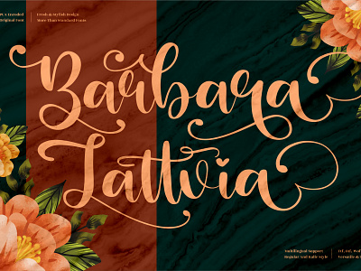 Barbara Lattvia - Beautiful Script Font 3d animation app branding design graphic design icon illustration logo motion graphics typography ui ux vector