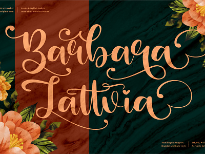 Barbara Lattvia - Beautiful Script Font