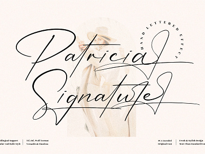 Patricia Signature - Handwritten Font 3d animation app branding design graphic design icon illustration logo motion graphics typography ui ux vector