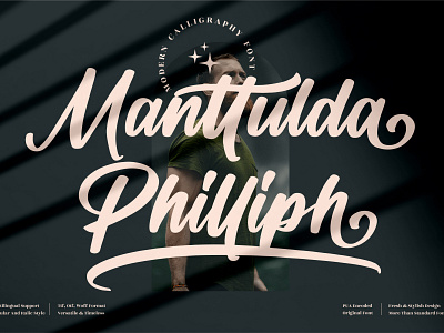Manttulda Philliph - Modern Calligraphy Font 3d animation app branding design graphic design icon illustration logo motion graphics typography ui ux vector