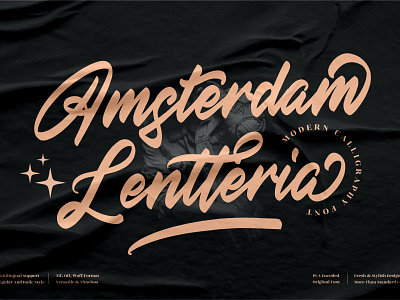 Amsterdam Lentteria - Modern Calligraphy Font 3d animation app branding design graphic design icon illustration logo motion graphics typography ui ux vector