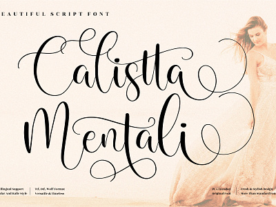 Calistta Mentali - Beautiful Script Font