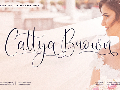 Cattya Brown - Beautiful Script Font