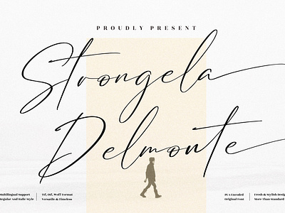 Strongela Delmonte - Beautiful Signature Font 3d animation app branding design graphic design icon illustration logo motion graphics typography ui ux vector