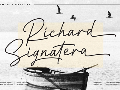 Richard Signatera - Monoline Signature Font 3d animation app branding design graphic design icon illustration logo motion graphics typography ui ux vector