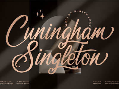 Cuningham Singleton - Modern Calligraphy Font 3d animation app branding design graphic design icon illustration logo motion graphics typography ui ux vector