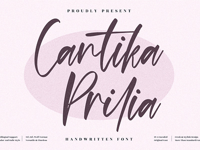 Cantika Prilia - Beautiful Handwritten Font