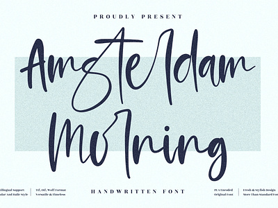 Amsterdam Morning - Beautiful Handwritten Font