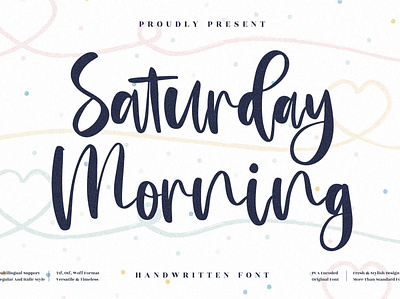 Saturday Morning - Beautiful Handwritten Font 3d animation app branding design graphic design icon illustration logo motion graphics typography ui ux vector