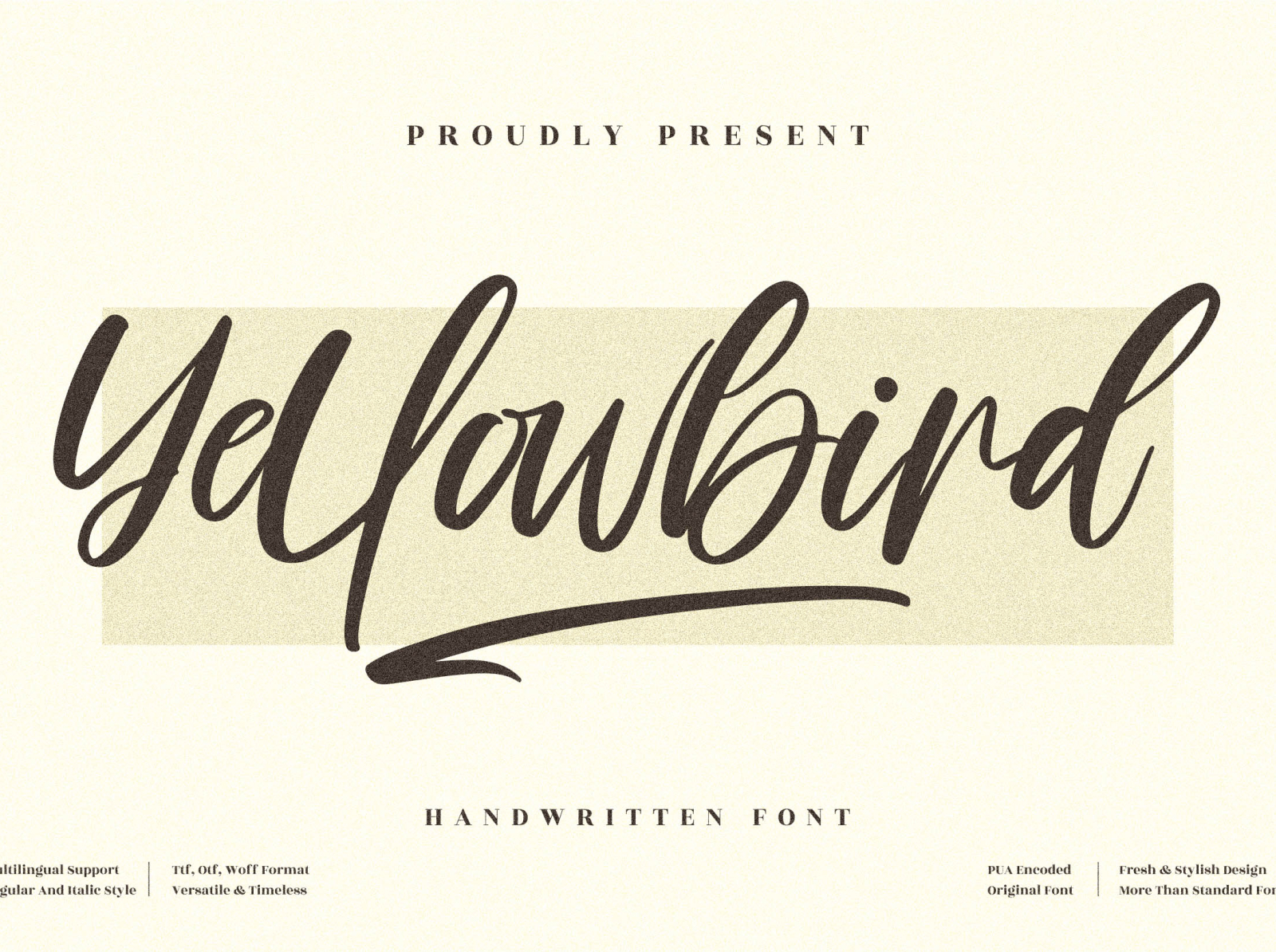 Yellowbird - Beautiful Handwritten Font by Perspectype Studio on Dribbble