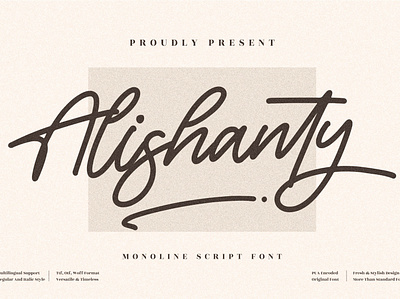 Alishanty - Beautiful Handwritten Font app branding design icon illustration logo typography ui ux vector