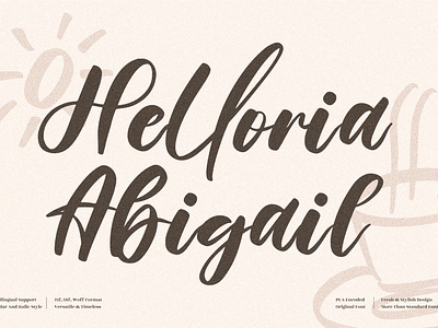 Helloria Abigail - Beautiful Handwritten Font