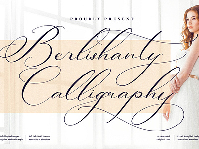 Berlishanty Calligraphy - Beautiful Script Font 3d animation app branding design graphic design icon illustration logo motion graphics typography ui ux vector