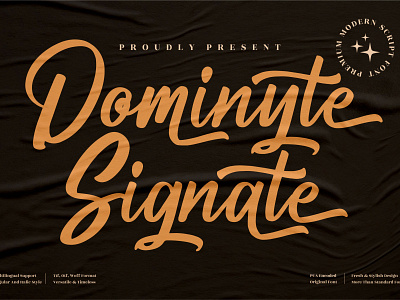 Dominyte Signate - Modern Calligraphy Font 3d animation app branding design graphic design icon illustration logo motion graphics typography ui ux vector