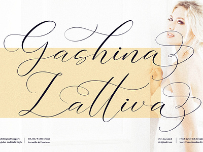 Gashina Lattiva - Beautiful Script Font