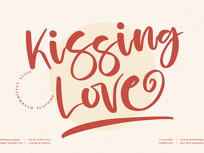 Kissing Love - Handwritten Script Font app branding design icon illustration logo typography ui ux vector