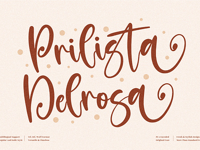 Prilista Delrosa - Handwritten Script Font 3d animation app branding design graphic design icon illustration logo motion graphics typography ui ux vector