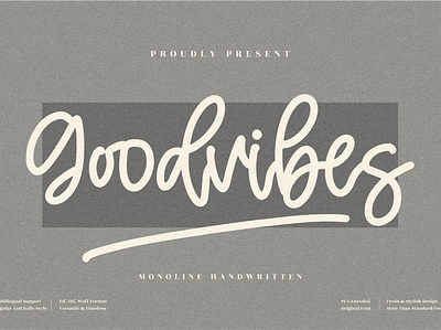 Goodvibes - Monoline Script Font 3d animation app branding design graphic design icon illustration logo motion graphics typography ui ux vector