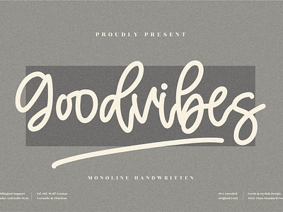 Goodvibes - Monoline Script Font