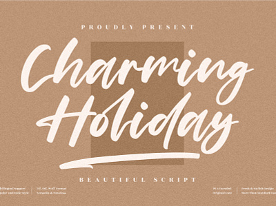 Charming Holiday - Handwritten Script Font 3d animation app branding design graphic design icon illustration logo motion graphics typography ui ux vector