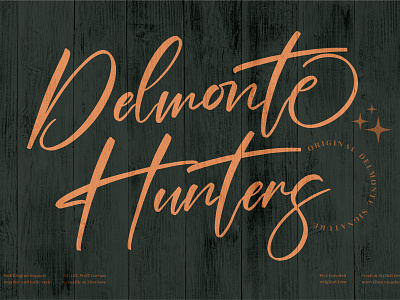 Delmonte Hunters - Beautiful Signature Font