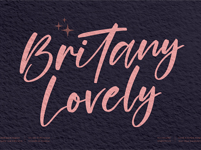 Britany Lovely - Handwritten Script Font 3d animation app branding design graphic design icon illustration logo motion graphics typography ui ux vector