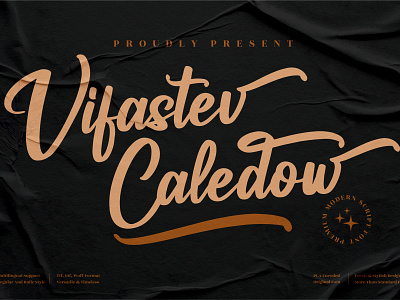 Vifastev Caledow - Modern Calligraphy Font 3d animation app branding design graphic design icon illustration logo motion graphics typography ui ux vector