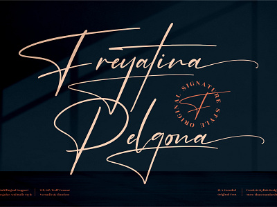 Freyatina Pelgona - Modern Signature Font