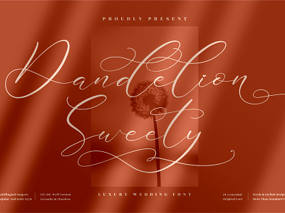 Dandelion Sweety - Beautiful Script Font 3d animation app branding design graphic design icon illustration logo motion graphics typography ui ux vector