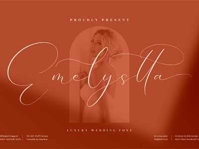 Emelystta - Beautiful Script Font 3d animation app branding design graphic design icon illustration logo motion graphics typography ui ux vector