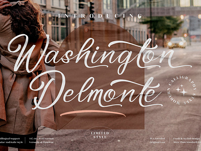 Washington Delmonte - Modern Calligraphy Font 3d animation app branding design graphic design icon illustration logo motion graphics typography ui ux vector