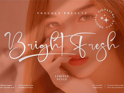 Bright Fresh - Stylish Signature Font 3d animation app branding design graphic design icon illustration logo motion graphics typography ui ux vector
