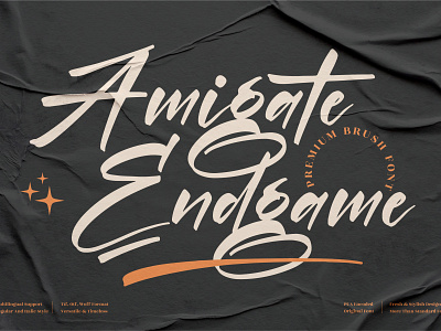 Amigate Endgame - Modern Calligraphy Font 3d animation app branding design graphic design icon illustration logo motion graphics typography ui ux vector